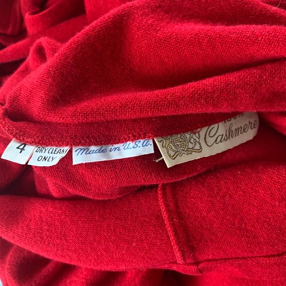 Vintage Peggy Jennings Red Cashmere Sweater - Picture 11 of 12
